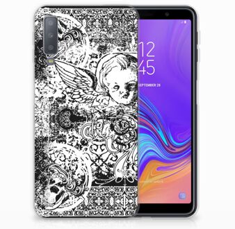 B2Ctelecom TPU Hoesje Samsung Galaxy A7 (2018) Design Skulls Angel