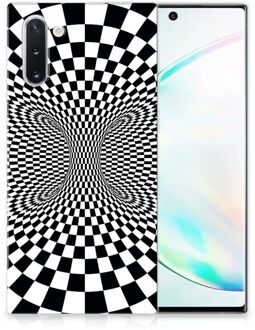 B2Ctelecom TPU Hoesje Samsung Galaxy Note 10 Zwart-Wit Design Illusie