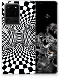 B2Ctelecom TPU Hoesje Samsung Galaxy S20 Ultra Zwart-Wit Design Illusie