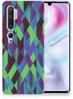 B2Ctelecom TPU Hoesje Xiaomi Mi Note 10 Pro Abstract Green Blue