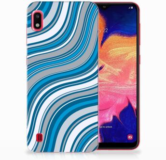 B2Ctelecom TPU Silicone Back Cover Samsung Galaxy A10 Design Waves Blue