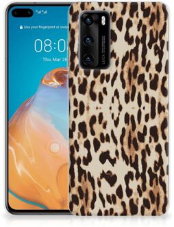 B2Ctelecom TPU Silicone Hoesje Huawei P40 Telefoonhoesje Leopard