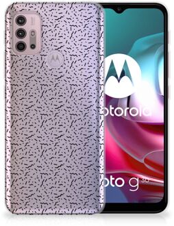 B2Ctelecom TPU Silicone Hoesje Motorola Moto G30 | G10 Telefoonhoesje Stripes Dots