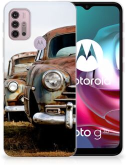 B2Ctelecom TPU Silicone Hoesje Motorola Moto G30 | G10 Telefoonhoesje Vintage Auto