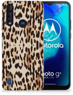 B2Ctelecom TPU Silicone Hoesje Motorola Moto G8 Power Lite Telefoonhoesje Leopard