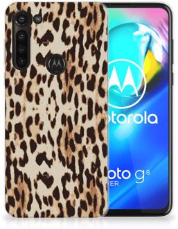 B2Ctelecom TPU Silicone Hoesje Motorola Moto G8 Power Telefoonhoesje Leopard