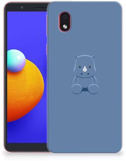 B2Ctelecom TPU Silicone Hoesje Samsung Galaxy A01 Core Telefoonhoesje Baby Rhino