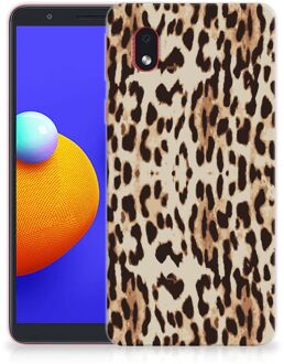 B2Ctelecom TPU Silicone Hoesje Samsung Galaxy A01 Core Telefoonhoesje Leopard