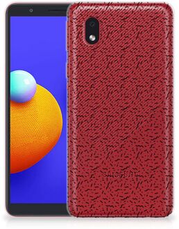 B2Ctelecom TPU Silicone Hoesje Samsung Galaxy A01 Core Telefoonhoesje Stripes Dots