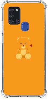 B2Ctelecom TPU Silicone Hoesje Samsung Galaxy A21s Telefoon Hoesje met doorzichtige rand Baby Beer