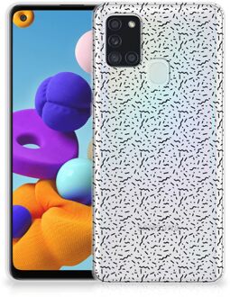 B2Ctelecom TPU Silicone Hoesje Samsung Galaxy A21s Telefoonhoesje Stripes Dots