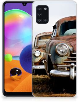 B2Ctelecom TPU Silicone Hoesje Samsung Galaxy A31 Telefoonhoesje Vintage Auto