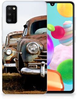 B2Ctelecom TPU Silicone Hoesje Samsung Galaxy A41 Telefoonhoesje Vintage Auto