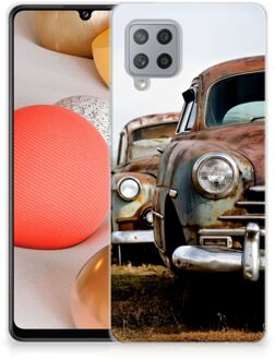 B2Ctelecom TPU Silicone Hoesje Samsung Galaxy A42 Telefoonhoesje Vintage Auto