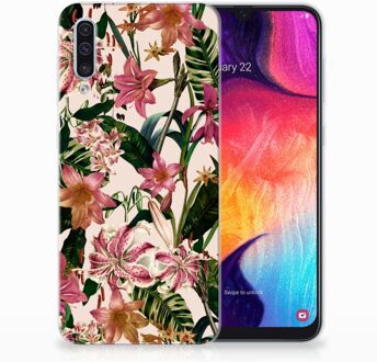 B2Ctelecom TPU silicone Hoesje Samsung Galaxy A50  Flowers