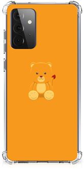 B2Ctelecom TPU Silicone Hoesje Samsung Galaxy A72 4G/5G Telefoon Hoesje met doorzichtige rand Baby Beer