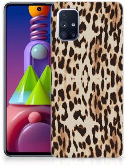 B2Ctelecom TPU Silicone Hoesje Samsung Galaxy M51 Telefoonhoesje Leopard