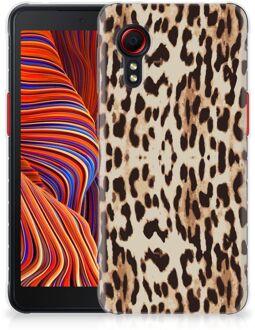 B2Ctelecom TPU Silicone Hoesje Samsung Galaxy Xcover 5 Telefoonhoesje Leopard