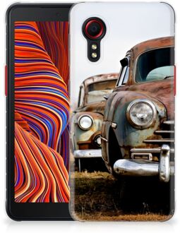 B2Ctelecom TPU Silicone Hoesje Samsung Galaxy Xcover 5 Telefoonhoesje Vintage Auto