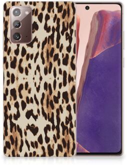 B2Ctelecom TPU Silicone Hoesje Samsung Note 20 Telefoonhoesje Leopard