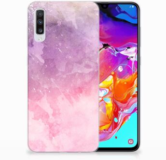 B2Ctelecom TPU Siliconen Back Cover Samsung A70 Design Pink Purple Paint