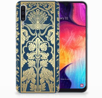 B2Ctelecom TPU-siliconen Back cover Samsung Galaxy A50  Golden Flowers