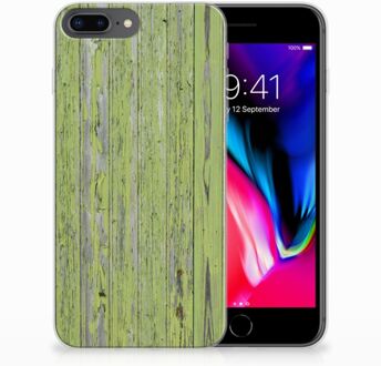 B2Ctelecom TPU Siliconen Backcase Hoesje iPhone 7 Plus | 8 Plus Design Green Wood