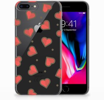 B2Ctelecom TPU Siliconen Backcase Hoesje iPhone 7 Plus | 8 Plus Design Hearts