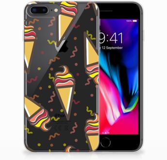 B2Ctelecom TPU Siliconen Backcase Hoesje iPhone 7 Plus | 8 Plus Design Icecream