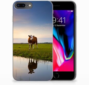 B2Ctelecom TPU Siliconen Backcase Hoesje iPhone 7 Plus | 8 Plus Design Koe