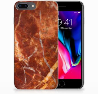 B2Ctelecom TPU Siliconen Backcase Hoesje iPhone 8 Plus | 7 Plus Design Marmer Bruin