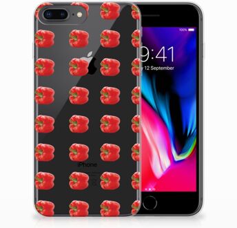 B2Ctelecom TPU Siliconen Backcase Hoesje iPhone 8+ | 7+ Design Paprika Red