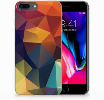 B2Ctelecom TPU Siliconen Backcase Hoesje iPhone 8+ | 7+ Design Polygon Color