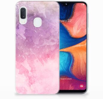 B2Ctelecom TPU Siliconen Backcase Samsung A20e Design Pink Purple Paint