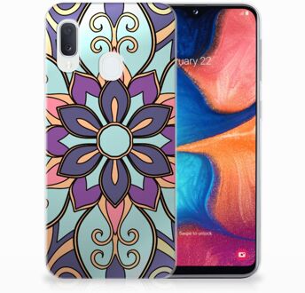 B2Ctelecom TPU Siliconen Backcase Samsung A20e Design Purple Flower