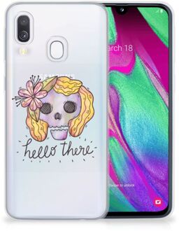 B2Ctelecom TPU Siliconen Backcase Samsung A40 Boho Skull