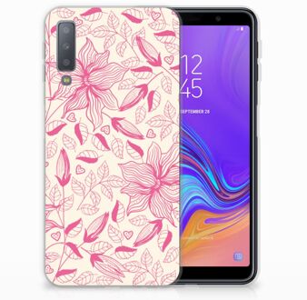 B2Ctelecom TPU Siliconen Backcase Samsung A7 (2018) Pink Flowers