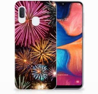 B2Ctelecom TPU Siliconen Backcase Samsung Galaxy A20e Design Vuurwerk