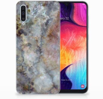 B2Ctelecom TPU Siliconen Backcase Samsung Galaxy A50 Design Marmer Grijs