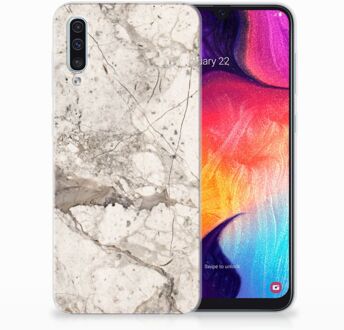 B2Ctelecom TPU Siliconen Backcase Samsung Galaxy A50 Hoesje Marmer Beige