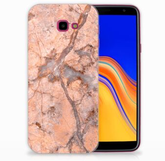 B2Ctelecom TPU Siliconen backcase Samsung Galaxy J4 Plus (2018) Design Marmer Oranje