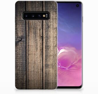 B2Ctelecom TPU Siliconen Backcase Samsung Galaxy S10 Design Steigerhout