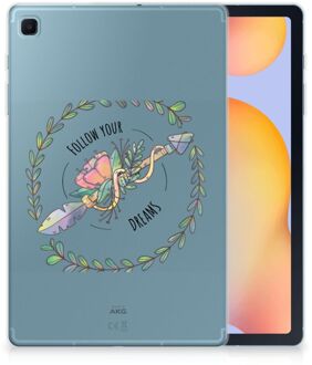 B2Ctelecom TPU Siliconen Backcase Samsung Galaxy Tab S6 Lite Fotohoesje Boho Dreams met transparant zijkanten