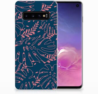 B2Ctelecom TPU Siliconen Backcover Hoesje Samsung Galaxy S10 Design Palm Leaves