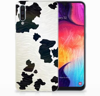 B2Ctelecom TPU Siliconen Backcover Samsung Galaxy A50 Design Koeienvlekken