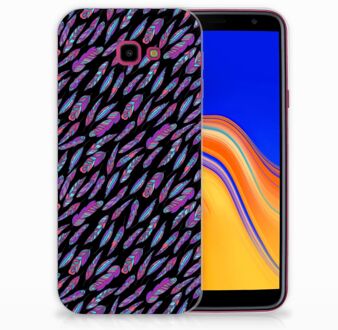 B2Ctelecom TPU Siliconen backcover Samsung Galaxy J4 Plus (2018) Design Feathers Color