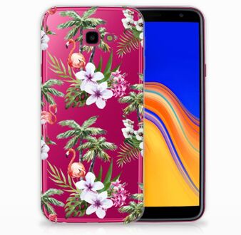 B2Ctelecom TPU Siliconen backcover Samsung Galaxy J4 Plus (2018) Design Flamingo Palms