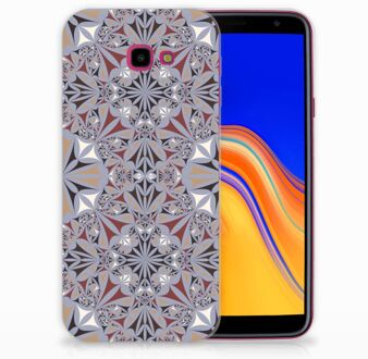 B2Ctelecom TPU Siliconen backcover Samsung Galaxy J4 Plus (2018) Design Flower Tiles