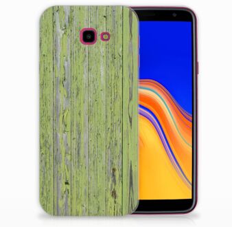 B2Ctelecom TPU Siliconen backcover Samsung Galaxy J4 Plus (2018) Design Green Wood