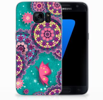 B2Ctelecom TPU Siliconen Backcover Samsung Galaxy S7 Cirkels en Vlinders